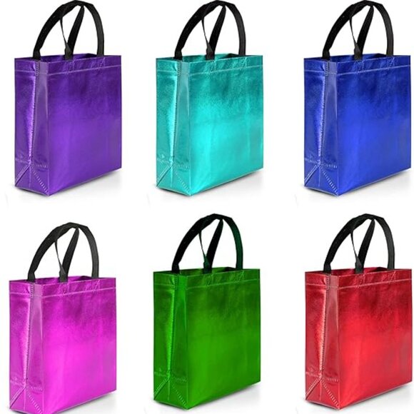 Mix Color Gift Bags Medium Size – Set of 12 Reusable Gift Bags From Six Vibrant - Picture 1 of 4